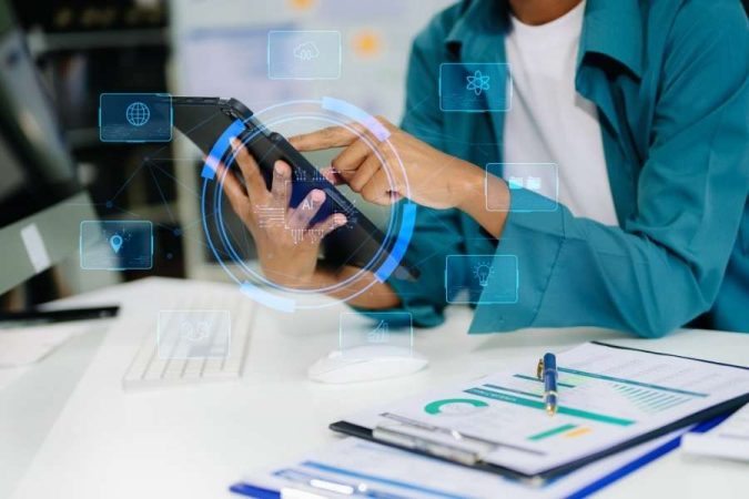 Écran d’ordinateur affichant des outils d’intelligence artificielle pour créer un site web.